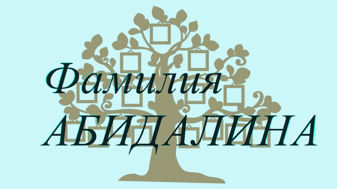 Фамилия АБИДАЛИНА ; происхождение история и значение