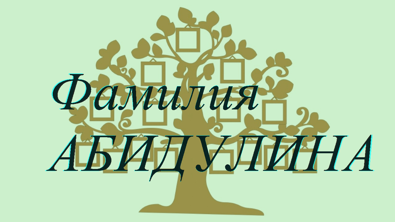Фамилия АБИДУЛИНА ; происхождение история и значение