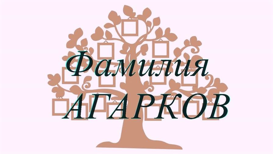 Фамилия АГАРКОВ ; происхождение история и значение
