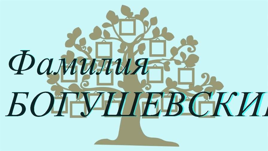 Фамилия БОГУШЕВСКИЙ ; происхождение история и значение