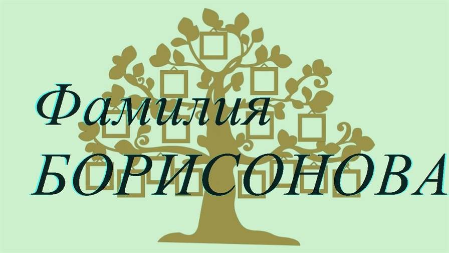Фамилия БОРИСОНОВА ; происхождение история и значение