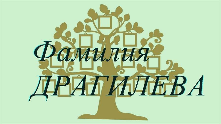 Фамилия ДРАГИЛЕВА ; происхождение история и значение