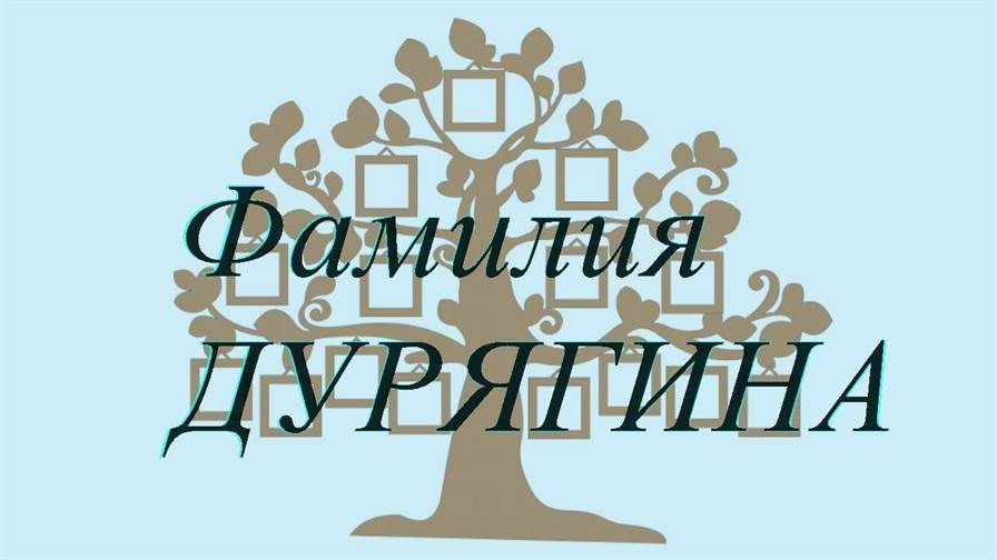 Фамилия ДУРЯГИНА ; происхождение история и значение