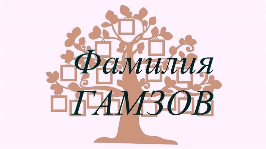 Фамилия ГАМЗОВ ; происхождение история и значение