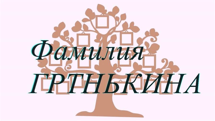 Фамилия ГРТНЬКИНА ; происхождение история и значение