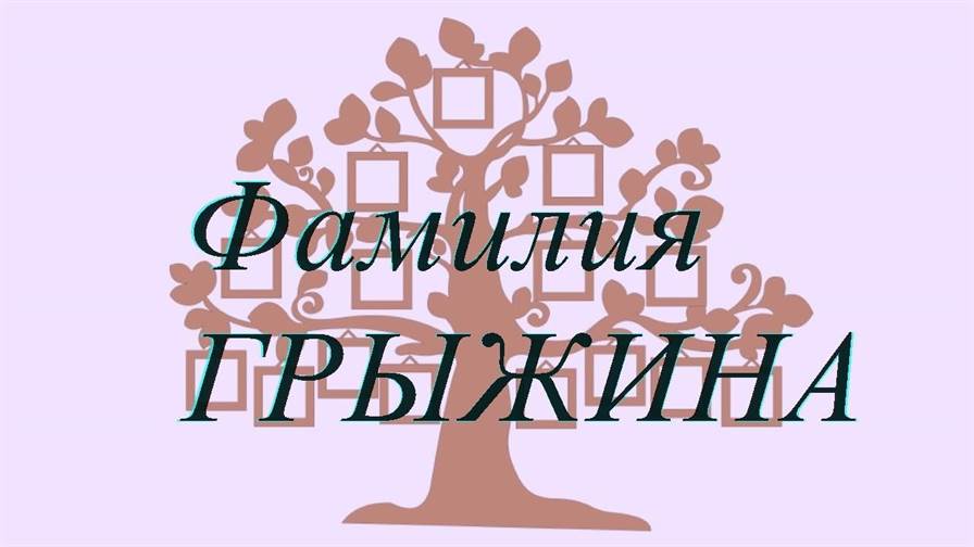 Фамилия ГРЫЖИНА ; происхождение история и значение