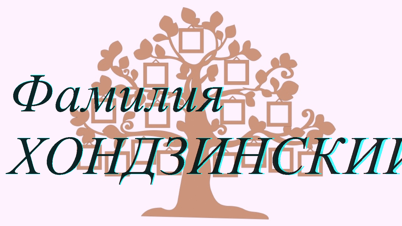 Фамилия ХОНДЗИНСКИЙ ; происхождение история и значение