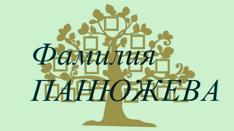 Фамилия ПАНЮЖЕВА ; происхождение история и значение