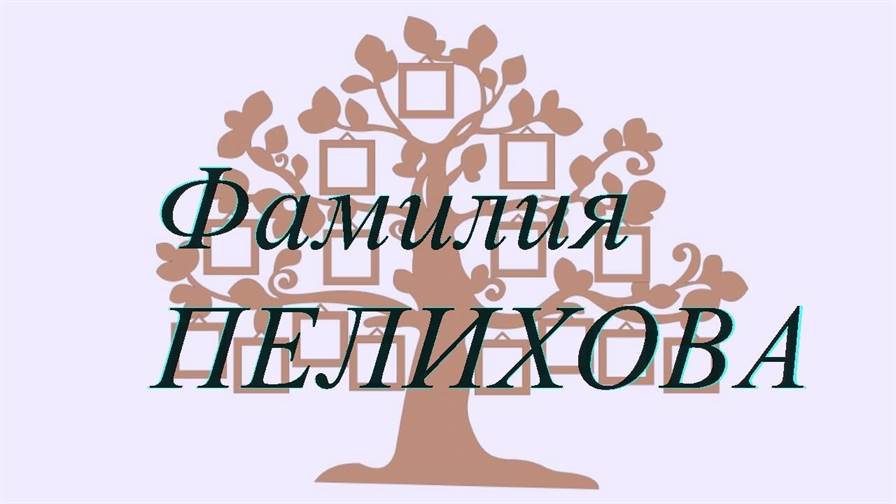 Фамилия ПЕЛИХОВА ; происхождение история и значение