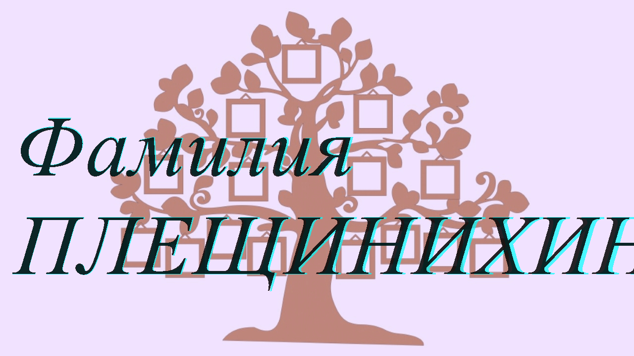 Фамилия ПЛЕЩИНИХИНА ; происхождение история и значение