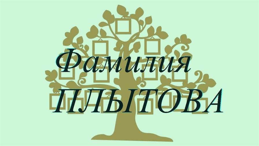 Фамилия ПЛЫТОВА ; происхождение история и значение