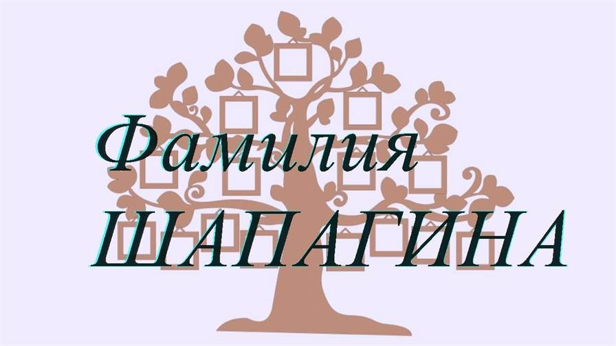 Фамилия ШАПАГИНА ; происхождение история и значение