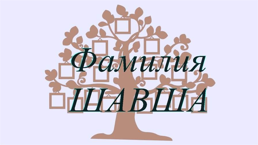 Фамилия ШАВША ; происхождение история и значение