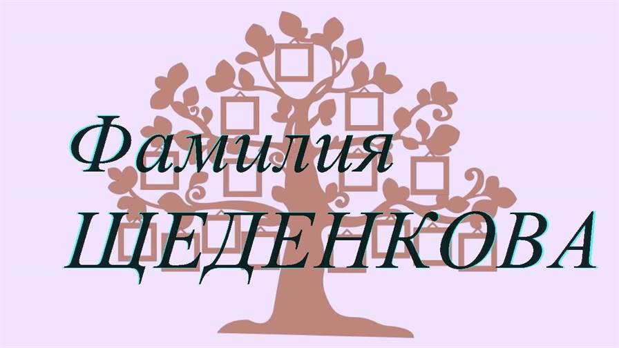 Фамилия ЩЕДЕНКОВА ; происхождение история и значение