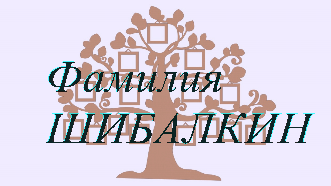 Фамилия ШИБАЛКИН ; происхождение история и значение