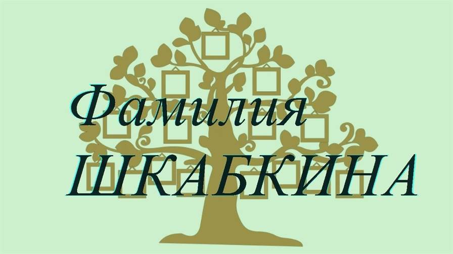 Фамилия ШКАБКИНА ; происхождение история и значение