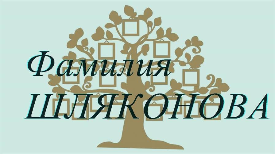 Фамилия ШЛЯКОНОВА ; происхождение история и значение