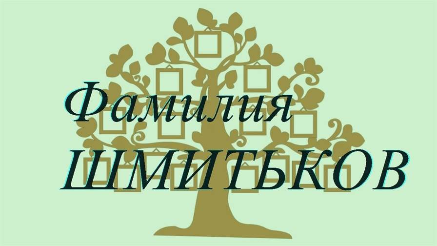 Фамилия ШМИТЬКОВ ; происхождение история и значение