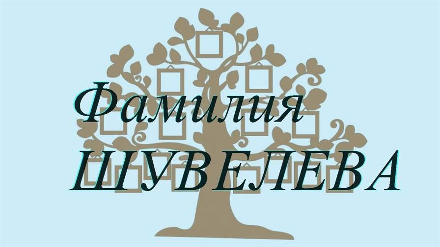 Фамилия ШУВЕЛЕВА ; происхождение история и значение