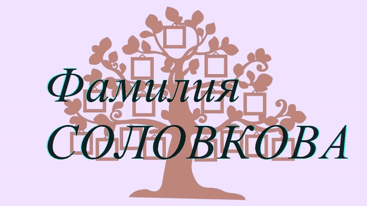Фамилия СОЛОВКОВА ; происхождение история и значение