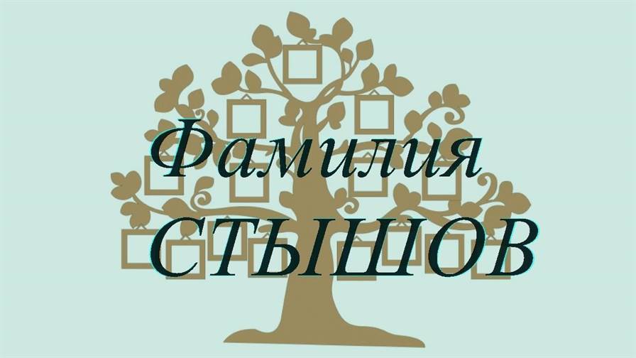 Фамилия СТЫШОВ ; происхождение история и значение