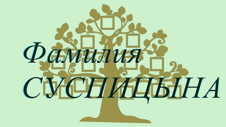 Фамилия СУСПИЦЫНА ; происхождение история и значение