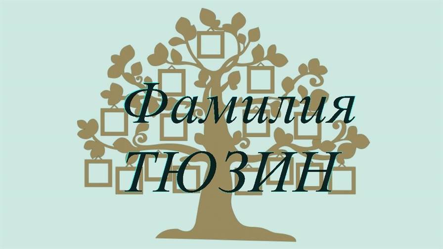 Фамилия ТЮЗИН ; происхождение история и значение