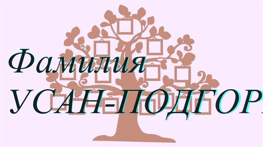 Фамилия УСАН-ПОДГОРНОВ ; происхождение история и значение