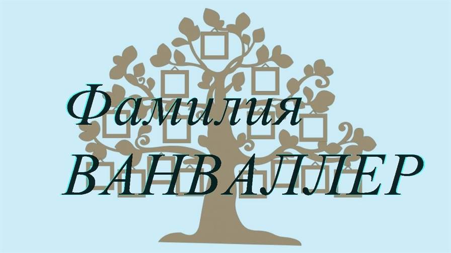 Фамилия ВАНВАЛЛЕР ; происхождение история и значение
