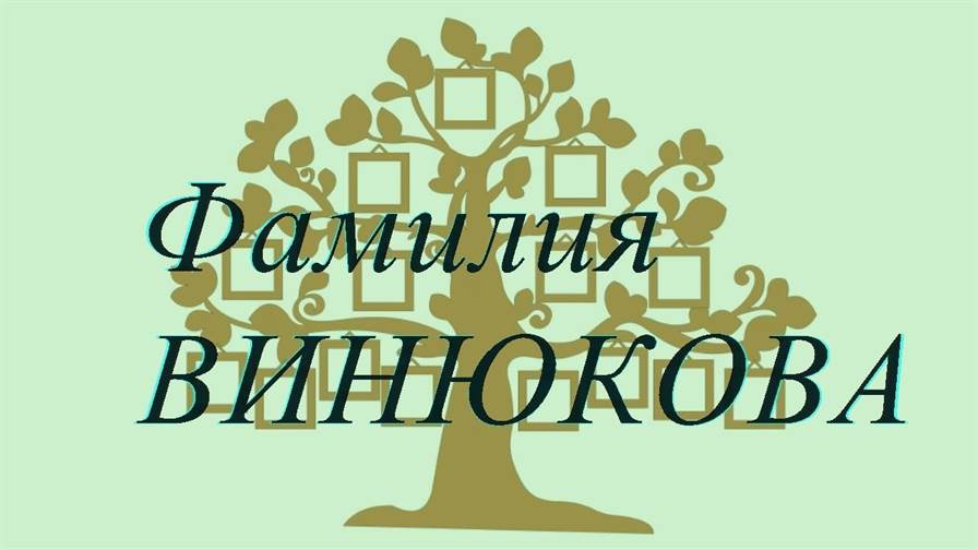 Фамилия ВИНЮКОВА ; происхождение история и значение