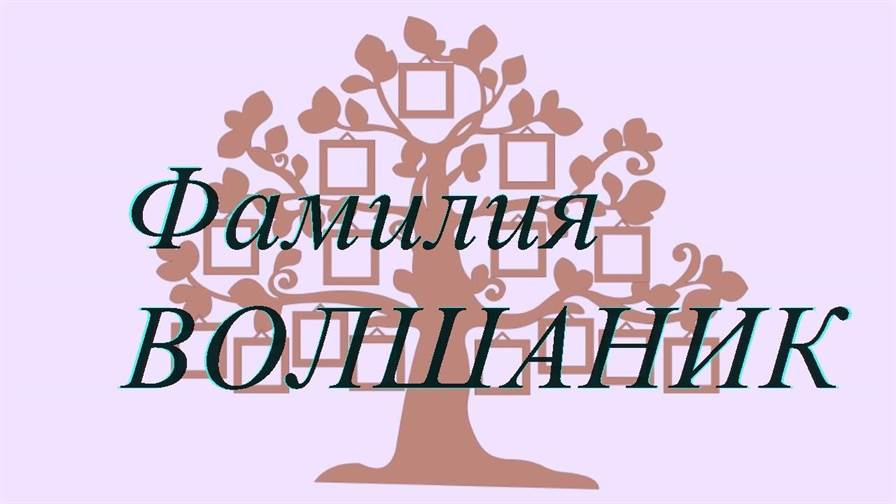 Фамилия ВОЛШАНИК ; происхождение история и значение