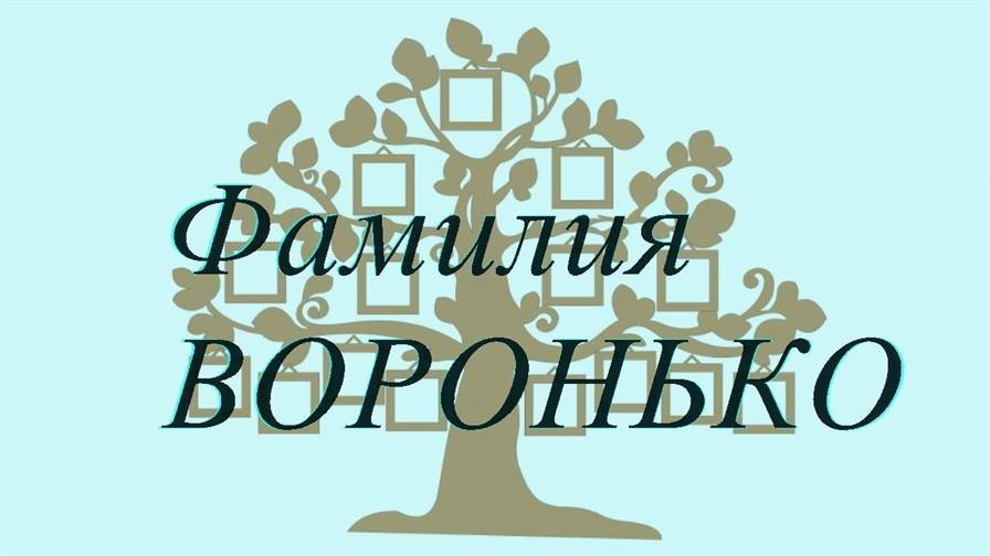 Фамилия ВОРОНЬКО ; происхождение история и значение