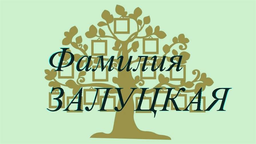 Фамилия ЗАЛУЦКАЯ ; происхождение история и значение