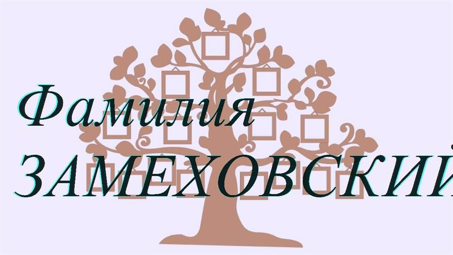 Фамилия ЗАМЕХОВСКИЙ ; происхождение история и значение
