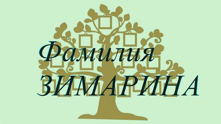 Фамилия ЗИМАРИНА ; происхождение история и значение